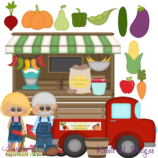 Farmer's Market SVG Cutting Files Includes Clipart - Click Image to Close